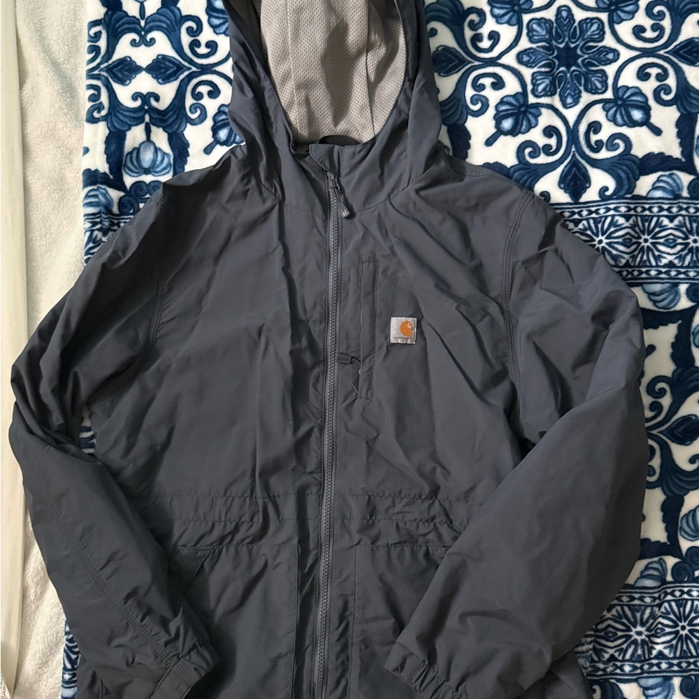 Carhartt Unisex Gray Rain Defender Hooded Jacket